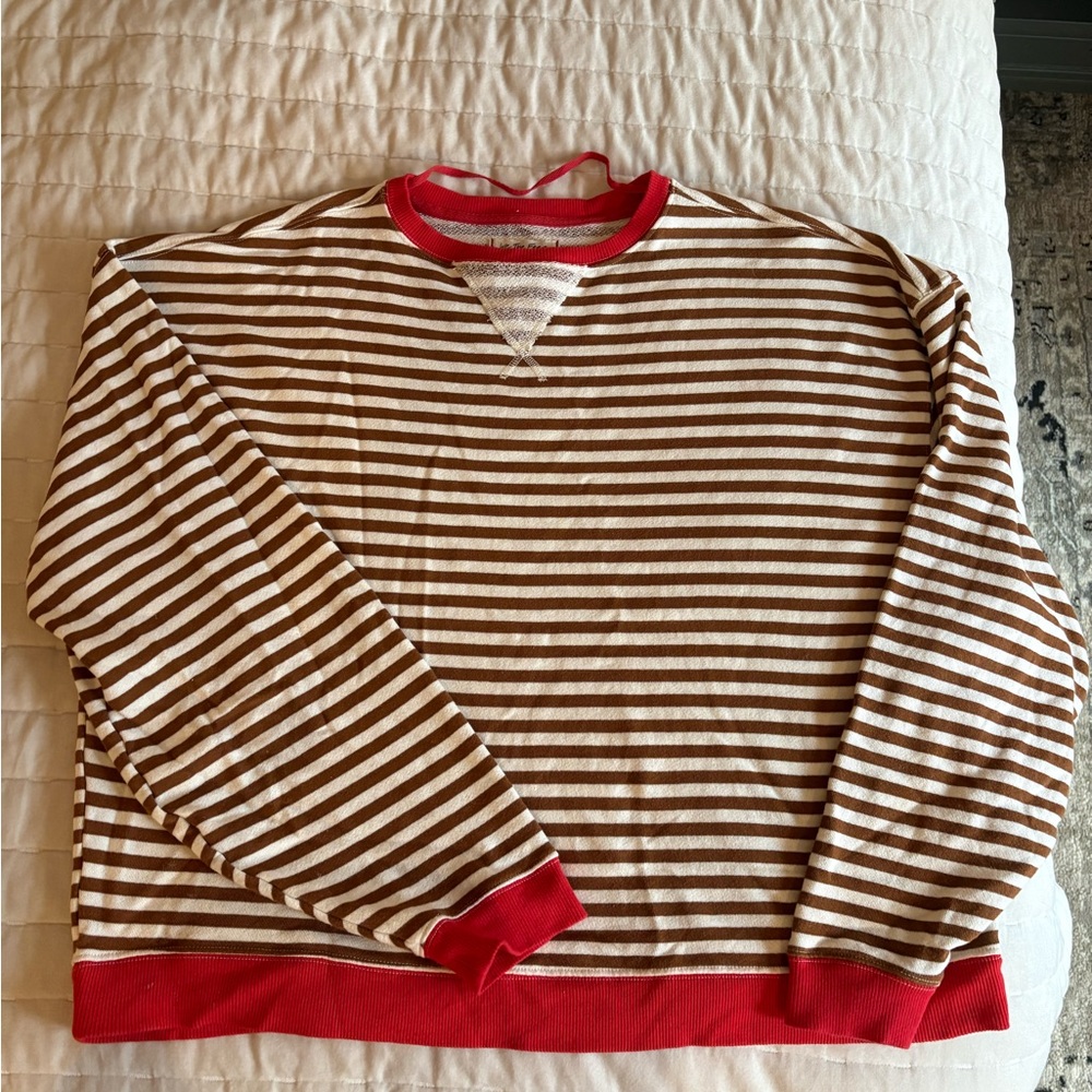 FP classic striped oversized crewneck